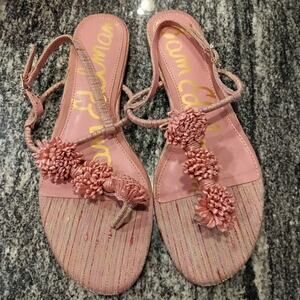 Sam Edelman Pink Floral Eliza Sandal NWOB Size 8M Fairy Cottage